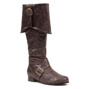 Brown Buckle Men's Pirate Boots Costume Boot